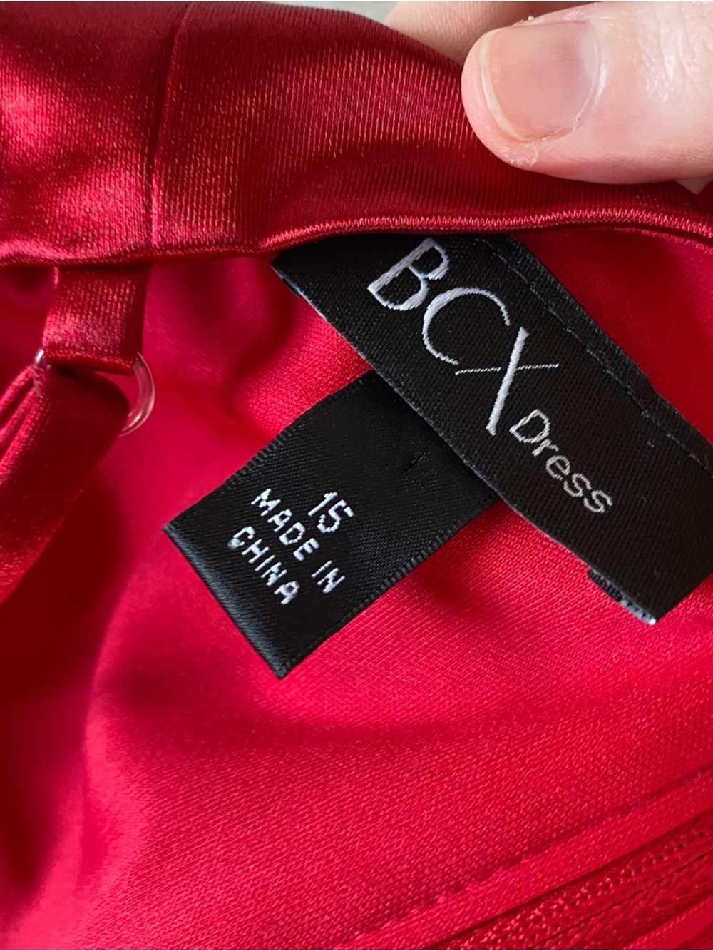 NWT BCX Dress Macy's Red Silk Satin Valentines Day Christmas Party Dress - Picture 8 of 8